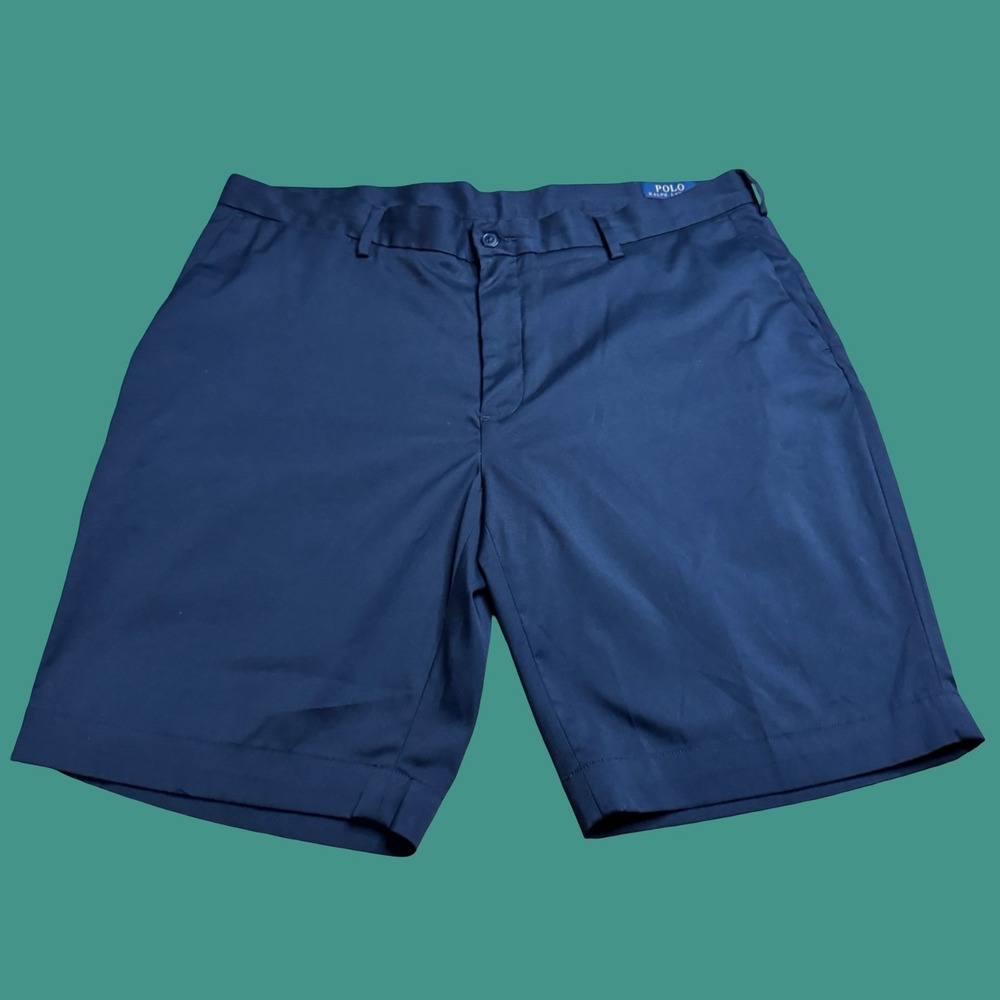 Polo Ralph Lauren Shorts 38 Navy Performance Stretch Classic Chino Golf Preppy